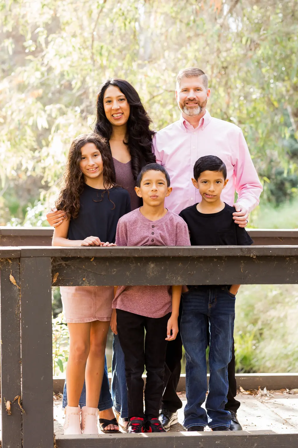 Loreen, founder of Bring the Bloom Bar, with her family